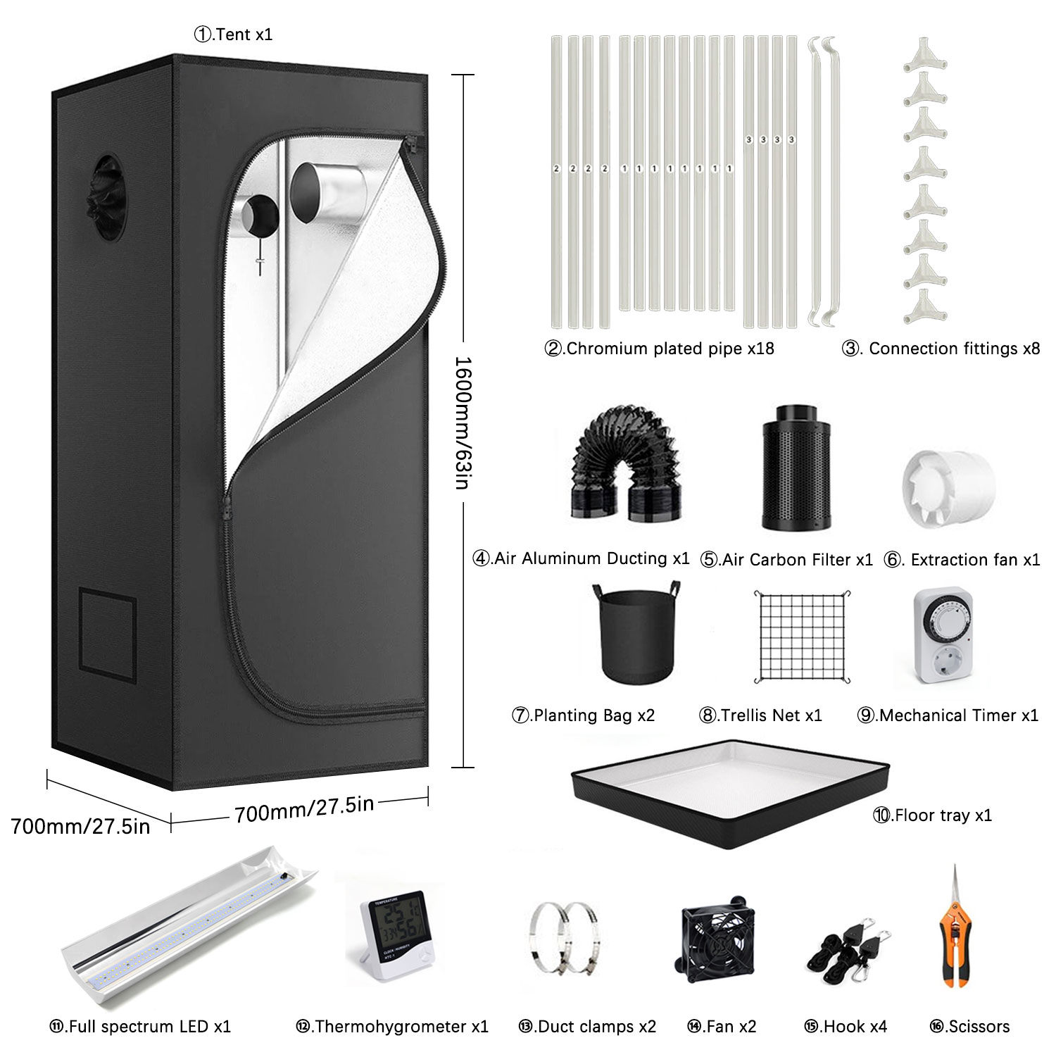 Kit completo de tienda de cult - Grow Tent 4X4 reseña y precio